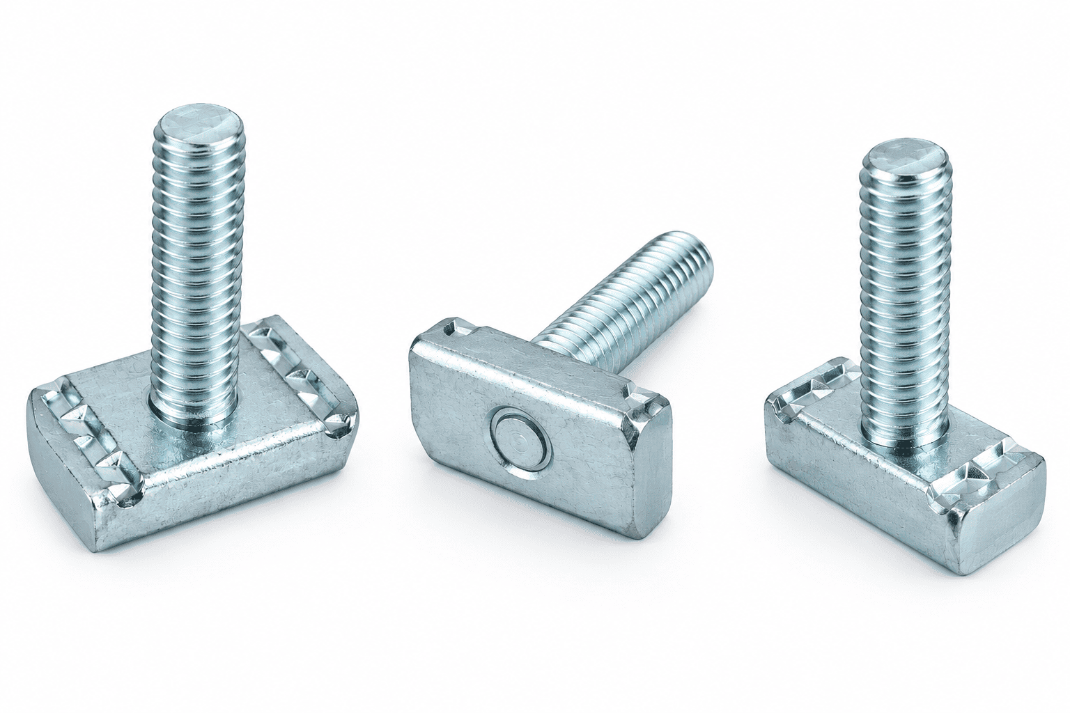 Strut channel nut with threaded stud